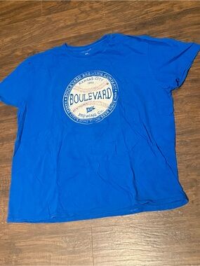 Boulevard Brewing KC Baseball logo- soft cotton T-Shirt 2XL